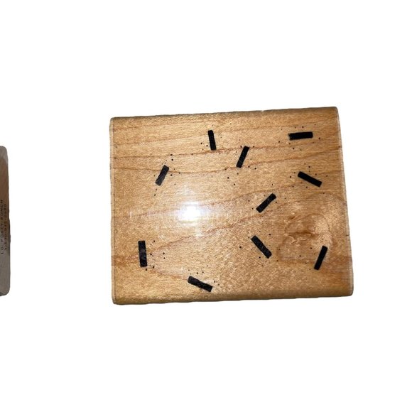 Lot 2 Vintage DOTS Alias Smith & Rowe Wood Rubber Stamps Confetti Posey Bunch - Picture 3 of 6